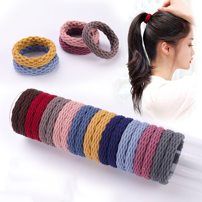 30/50Pcs/Set Women Basic Elastic Hair Bands Scrunchie Ponytail Holder  Headband Colorful Rubber Bands Fashion